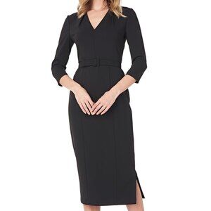 Kay Unger NWT Skylar Midi Dress Size 6 Black